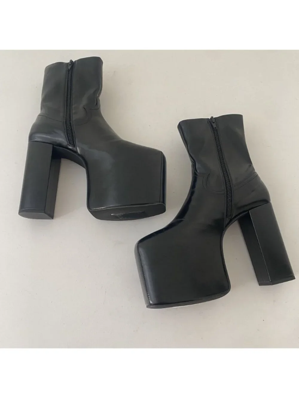 New Jeffrey Campbell the Dare Platform Boots Shoes Black
